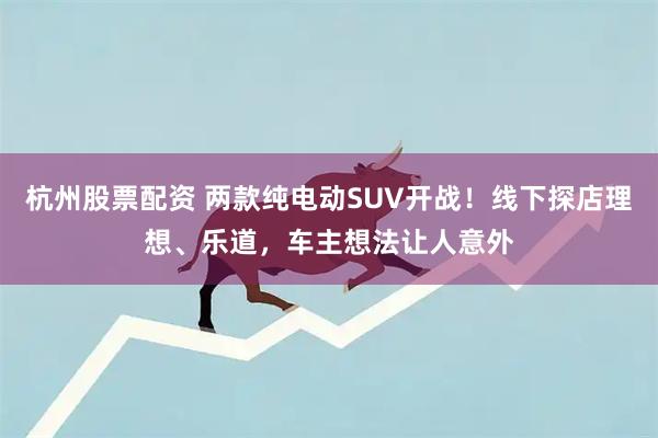 杭州股票配资 两款纯电动SUV开战！线下探店理想、乐道，车主想法让人意外